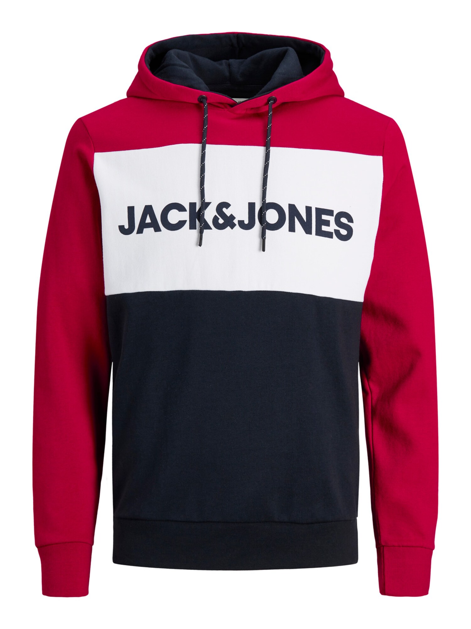 JACK & JONES Jogging ruhák  cseresznyepiros / fekete / fehér