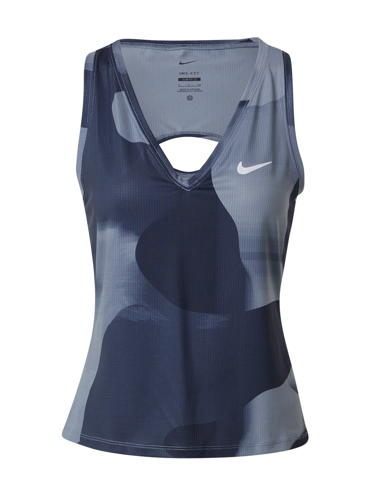 NIKE Sport top 'VICTORY'  füstkék / tengerészkék / világosszürke