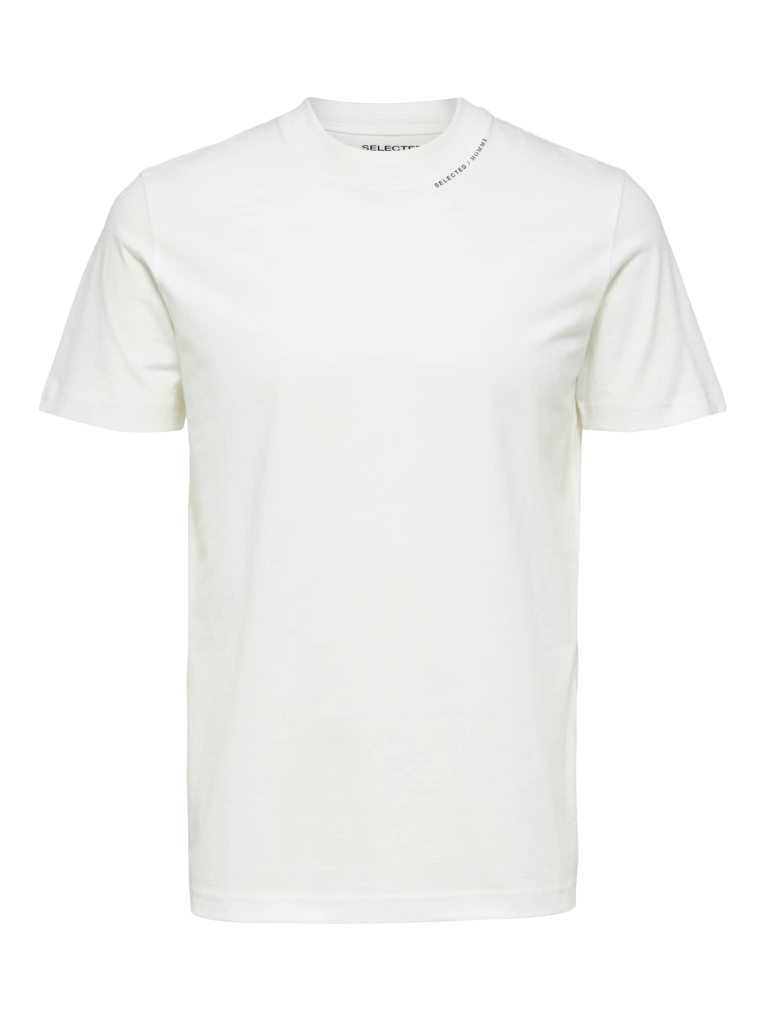 SELECTED HOMME Póló 'SLHLEX PRINT SS O-NECK TEE W'  fehér