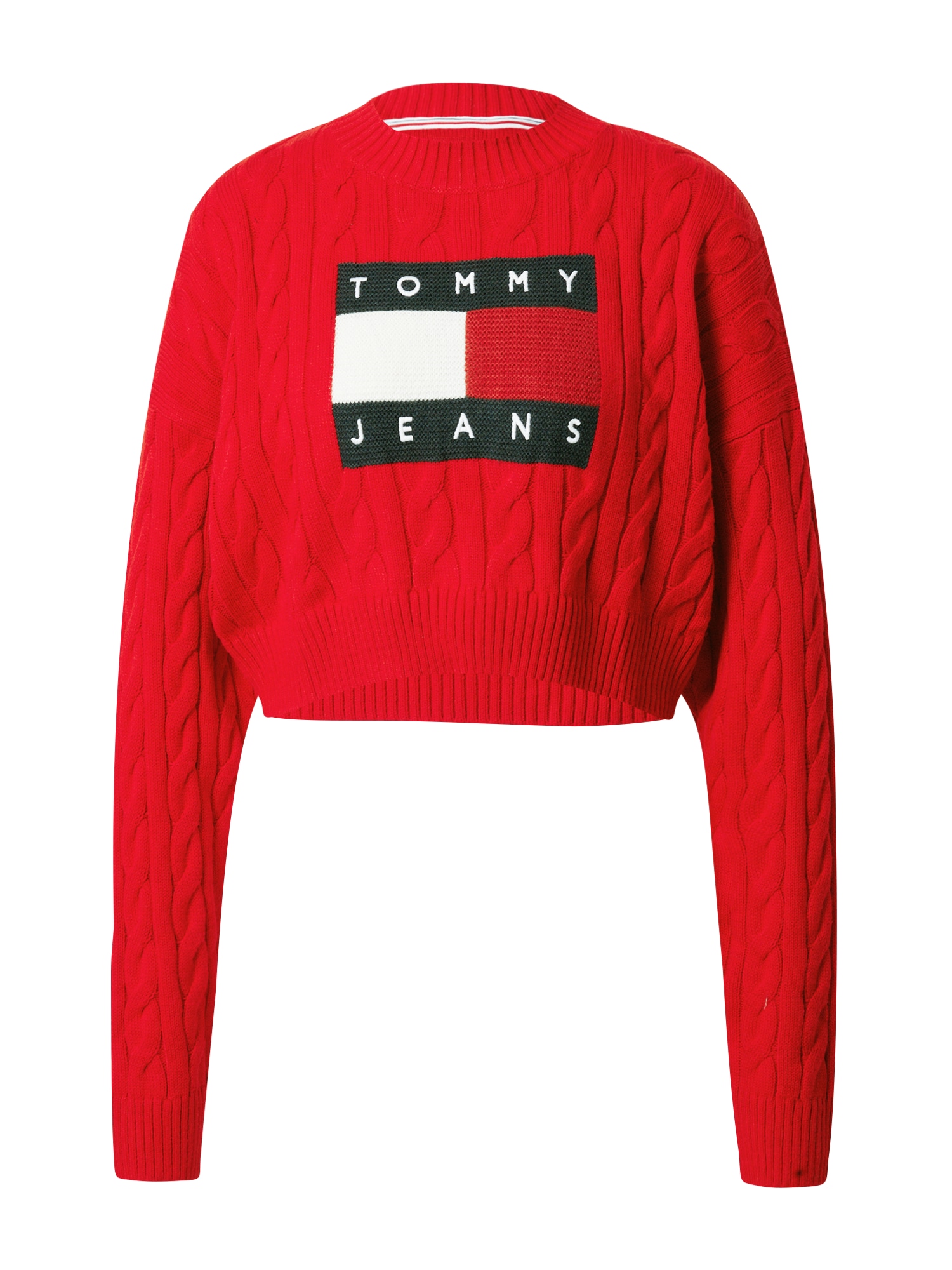 Tommy Jeans Pulóver  piros / fehér / kék