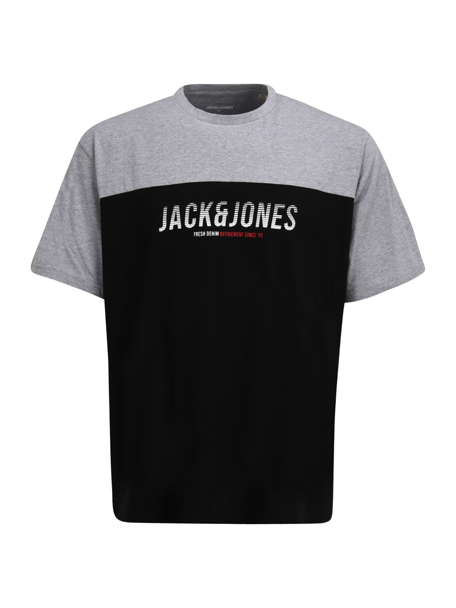 Jack & Jones Plus Póló  fekete / szürke / fehér