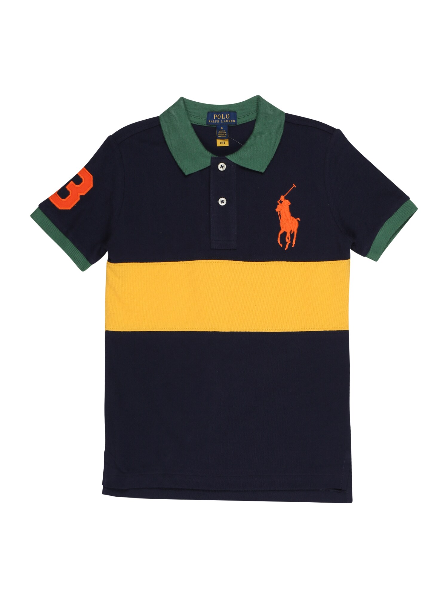 Polo Ralph Lauren Póló  tengerészkék / zöld / aranysárga / sötét narancssárga