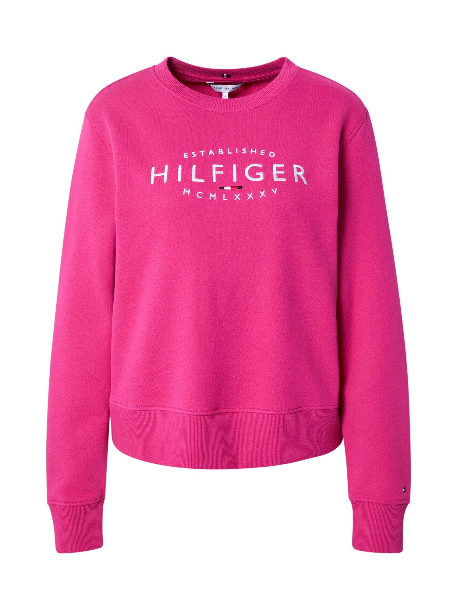 TOMMY HILFIGER Tréning póló  magenta / fehér