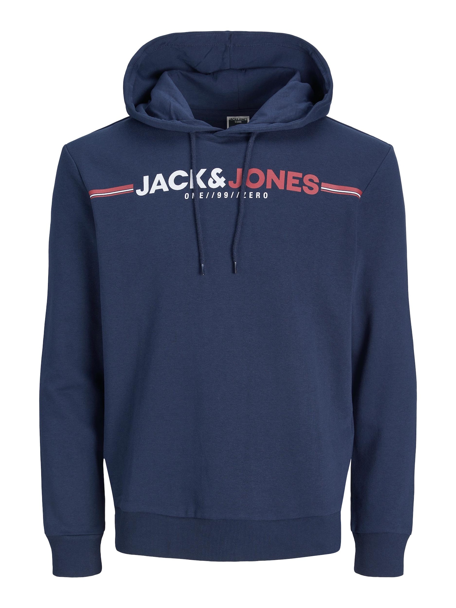 JACK & JONES Tréning póló 'Frederik'  tengerészkék / fehér / piros