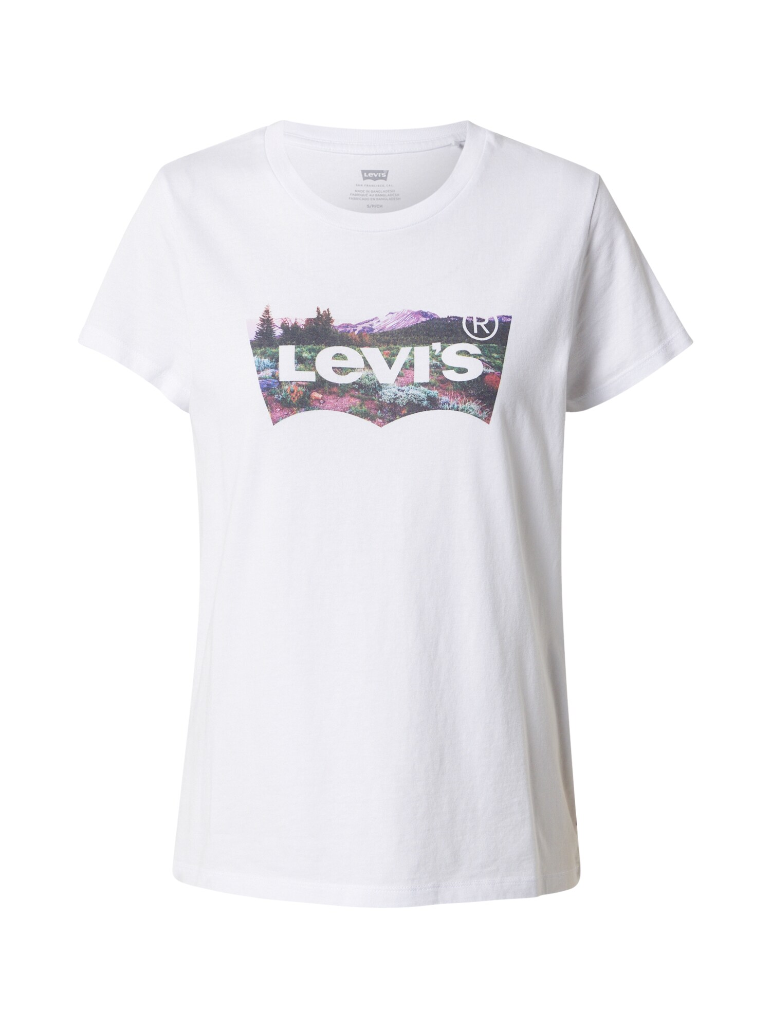 LEVI'S Póló  fehér / lila / pasztellila / zöld