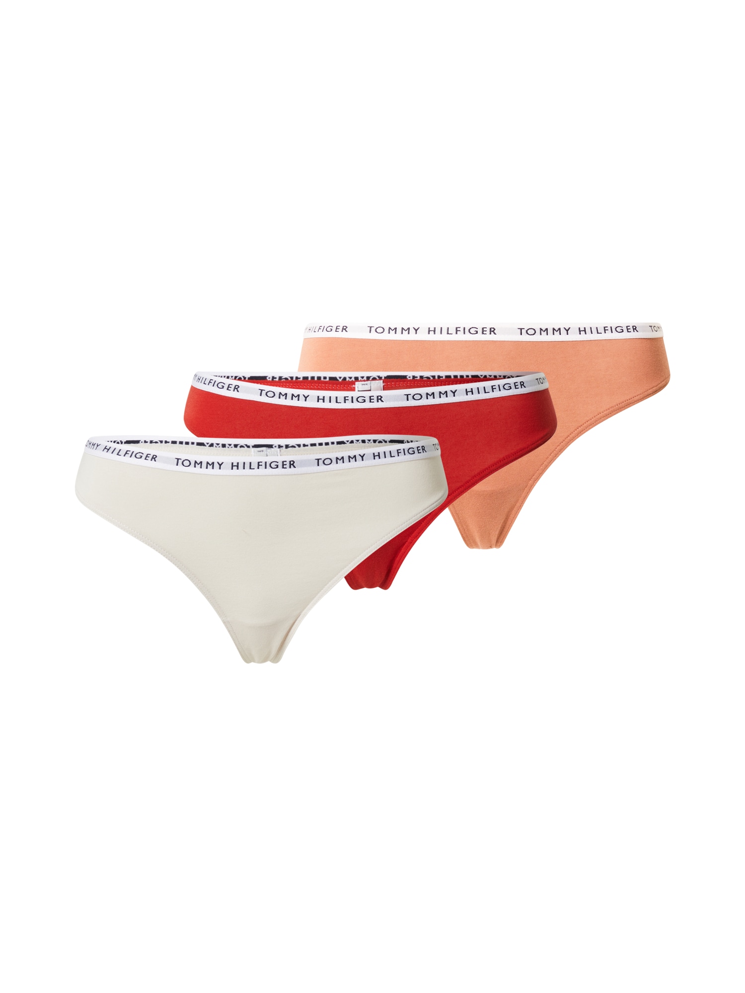 Tommy Hilfiger Underwear String bugyik  krém / piros / pasztellnarancs / fehér